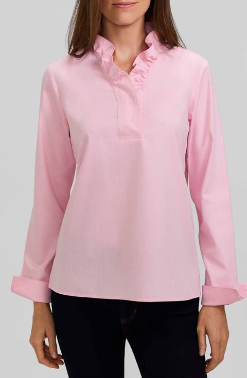 Tammy Ruffled Cotton Popover