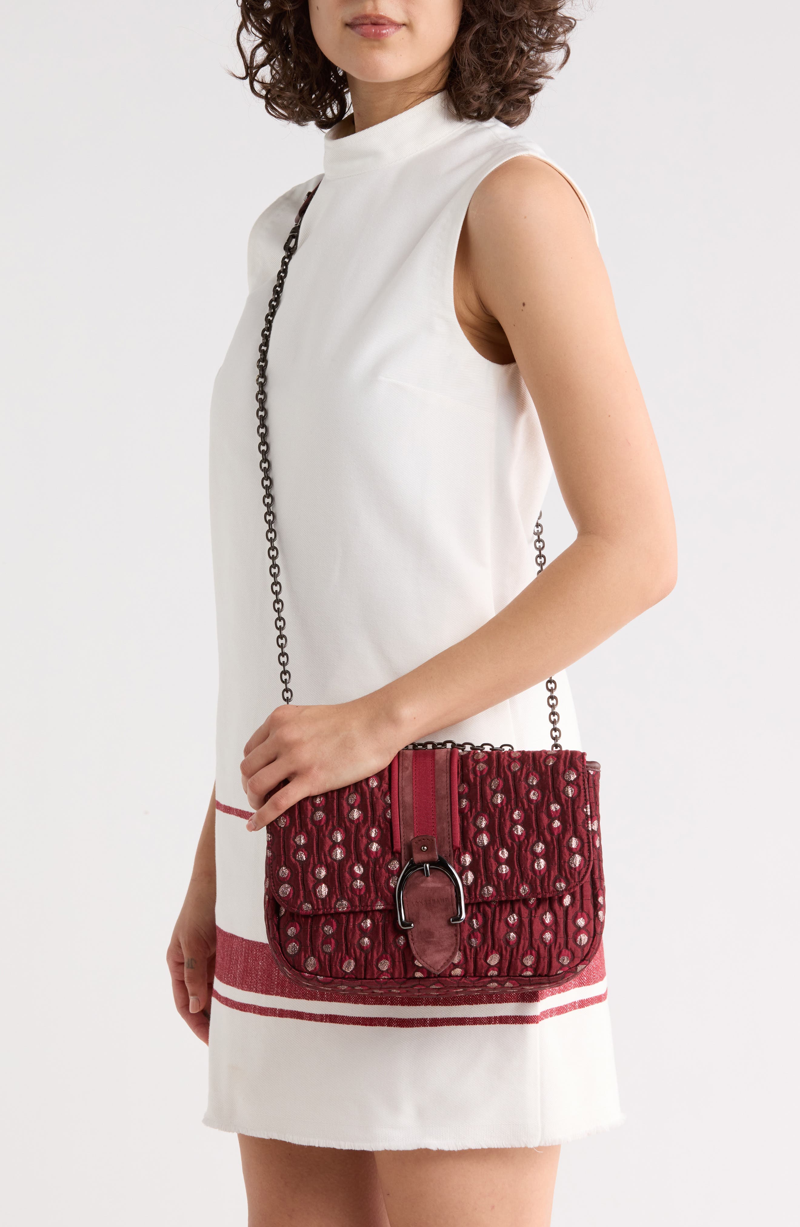 Longchamp Amazone Small Crossbody Bag, Alternate, color, Fig