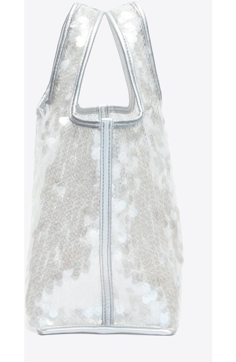 3.1 Phillip Lim Sequin Mini Market Tote, Alternate, color, Silver