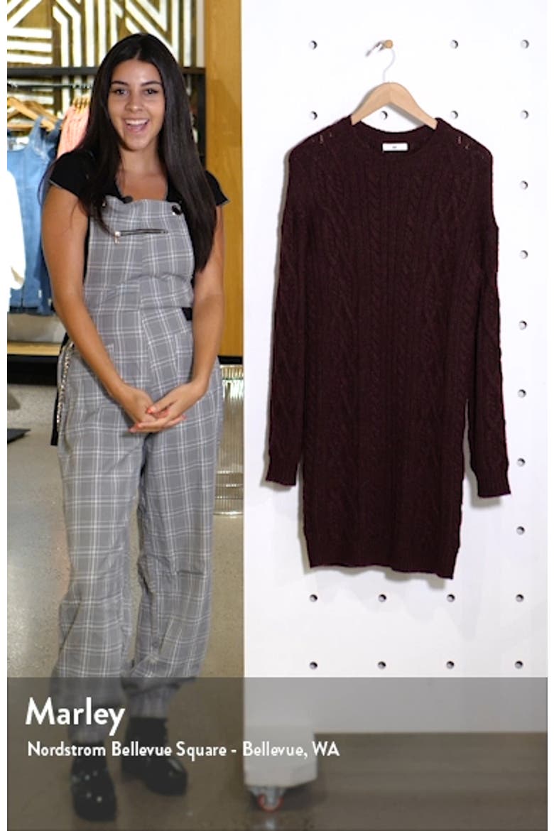 Long Sleeve Cable Knit Sweater Dress video
