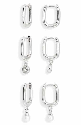 Set of 3 Oval Hoop Earrings