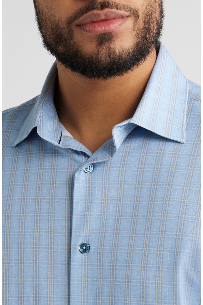 James OoohCotton® Plaid Button-Up Shirt, Alternate, color, AIR BLUE