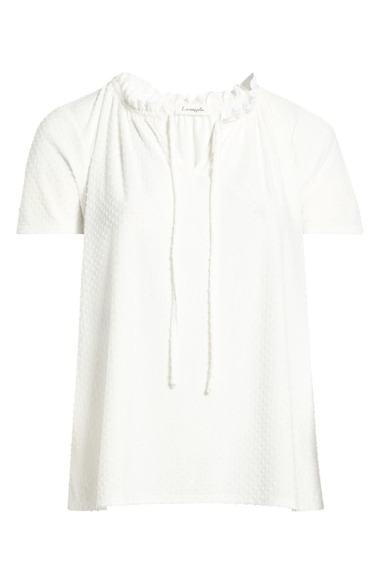 Loveappella Swiss Dot Top, Alternate, color, Ivory