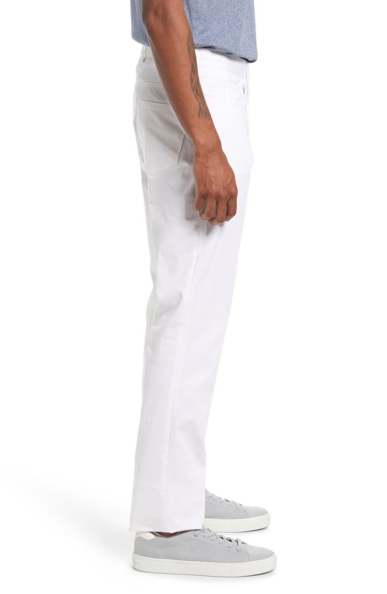 Berle Charleston Khaki 5 Pocket Stretch Twill Pants, Alternate, color, White
