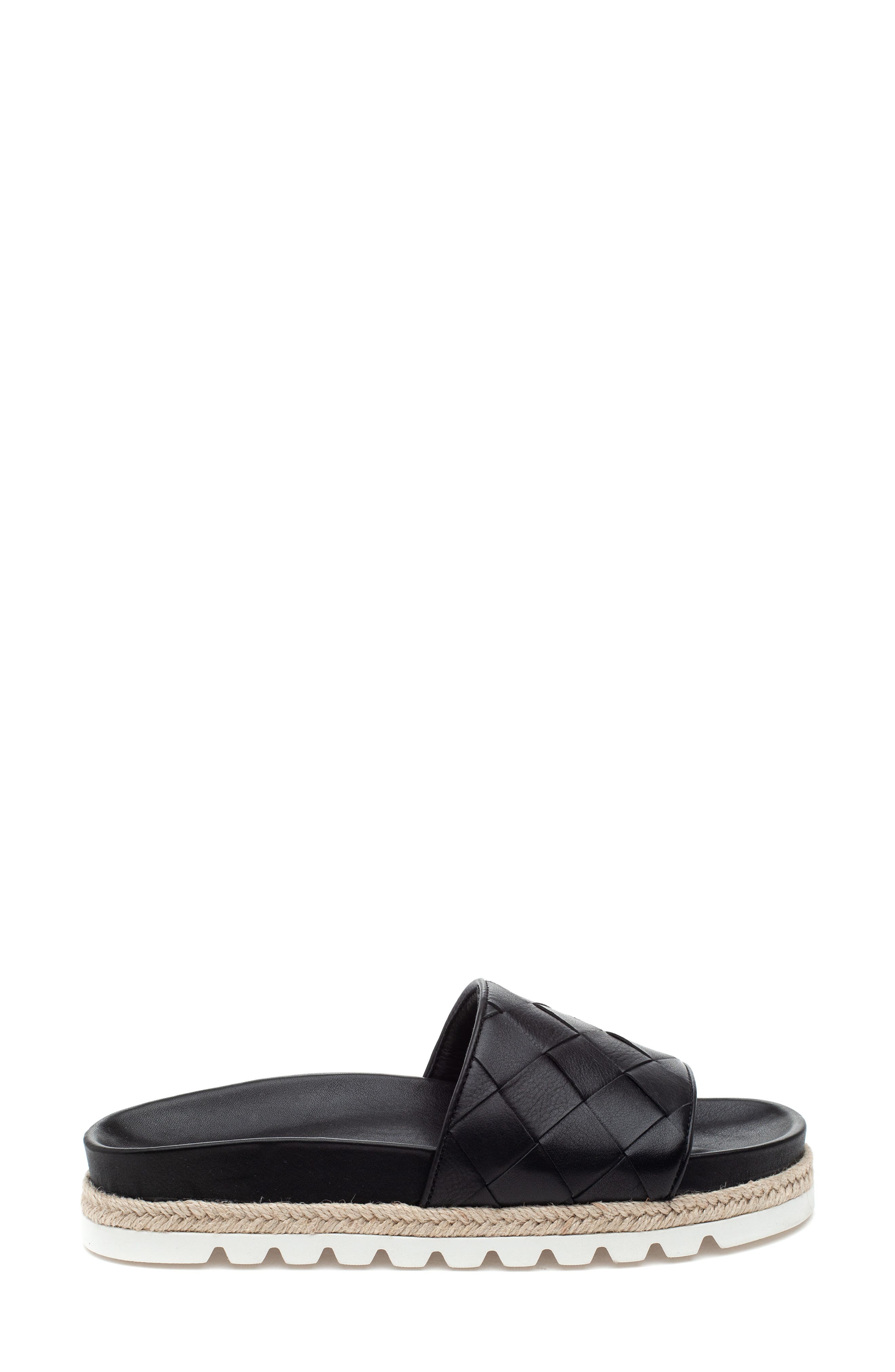 Slide Sandal, Alternate, color, BLACK LEATHER