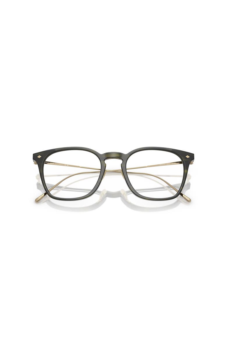 Giorgio Armani 51mm Rectangle optical glasses, Alternate, color, Green