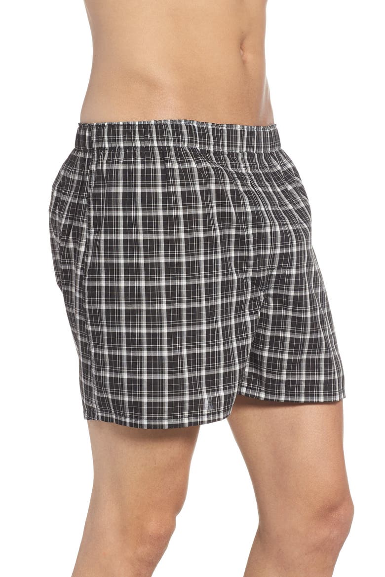 3-Pack Woven Cotton Boxers, Alternate, color, POLO BLACK/ DOVER/ THOMAS