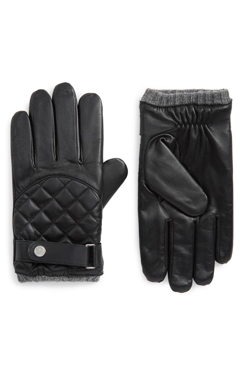 Polo Ralph Lauren Quilted Leather Gloves, Main, color, 