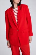 Kenneth Cole Oversize Luxe Twill Blazer
