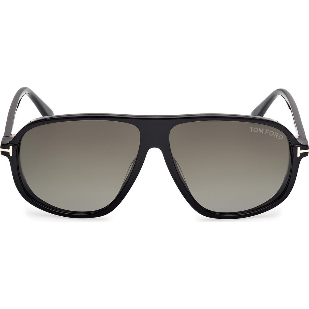 Tom Ford Guillaume 61mm Gradient Pilot Sunglasses
