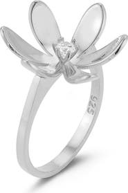 SPHERA MILANO Cubic Zirconia Floral Ring