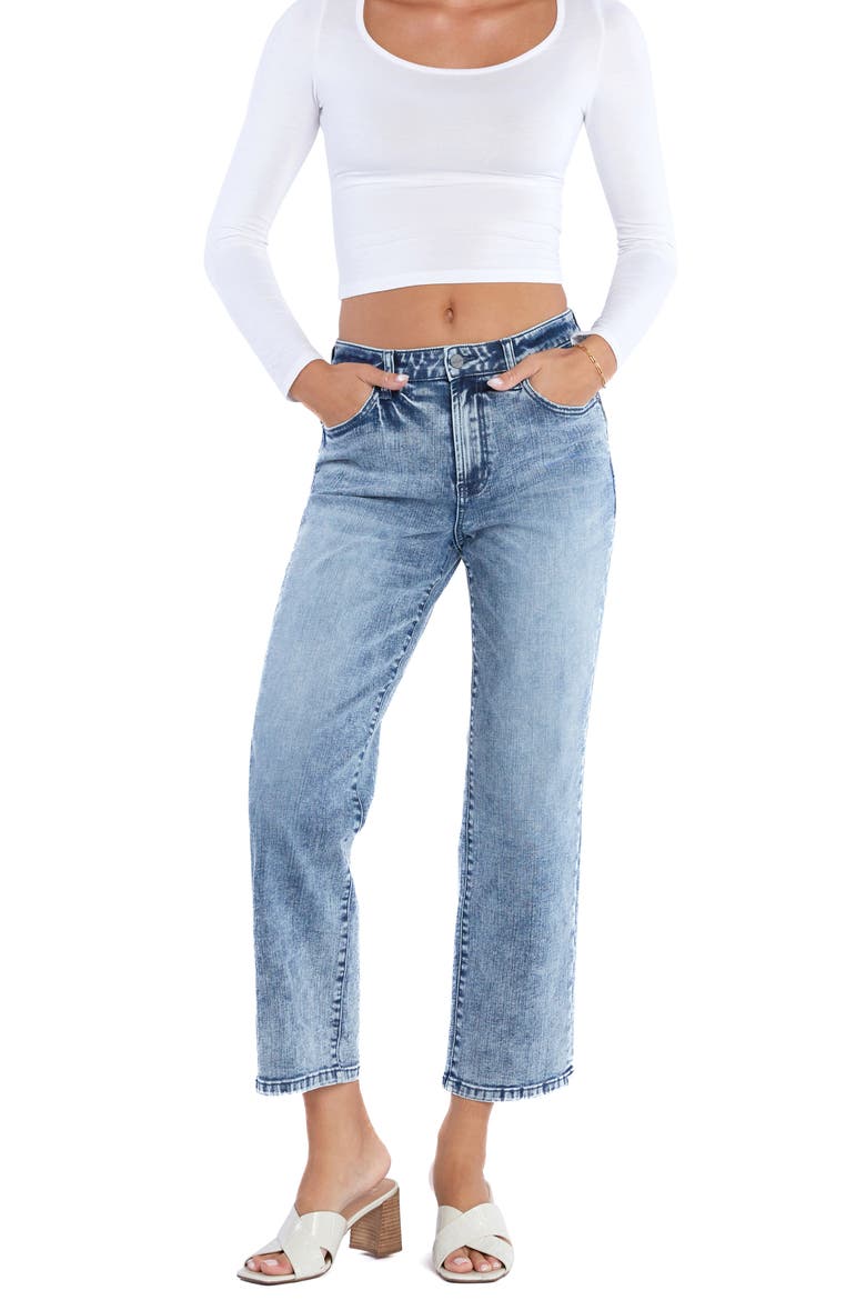 Ankle Straight Leg Jeans, Alternate, color, CRESCENT MOON BLUE