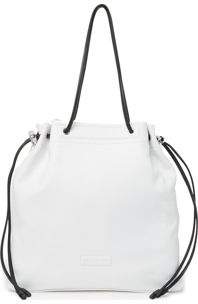 Longchamp Leather Drawstring Tote Bag, Main, color,