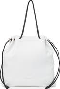 Longchamp LONGCHAMP Leather Drawstring Tote Bag