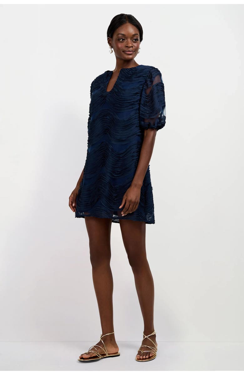 Trina Turk Torchino Organza Mini Dress - Ink, Alternate, color, Ink