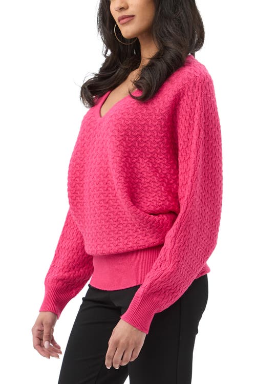 Trina Turk Lima V-neck Pullover Sweater In Pink