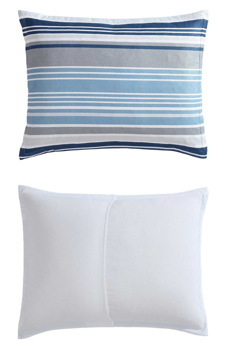 Nautica Bradlee Stripe Comforter Set, Alternate, color, Grey/ Blue