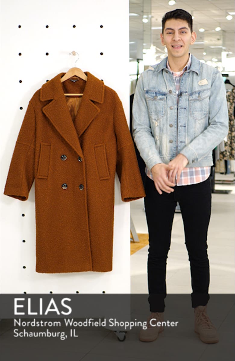 Bouclé Button Front Coat, sales video thumbnail
