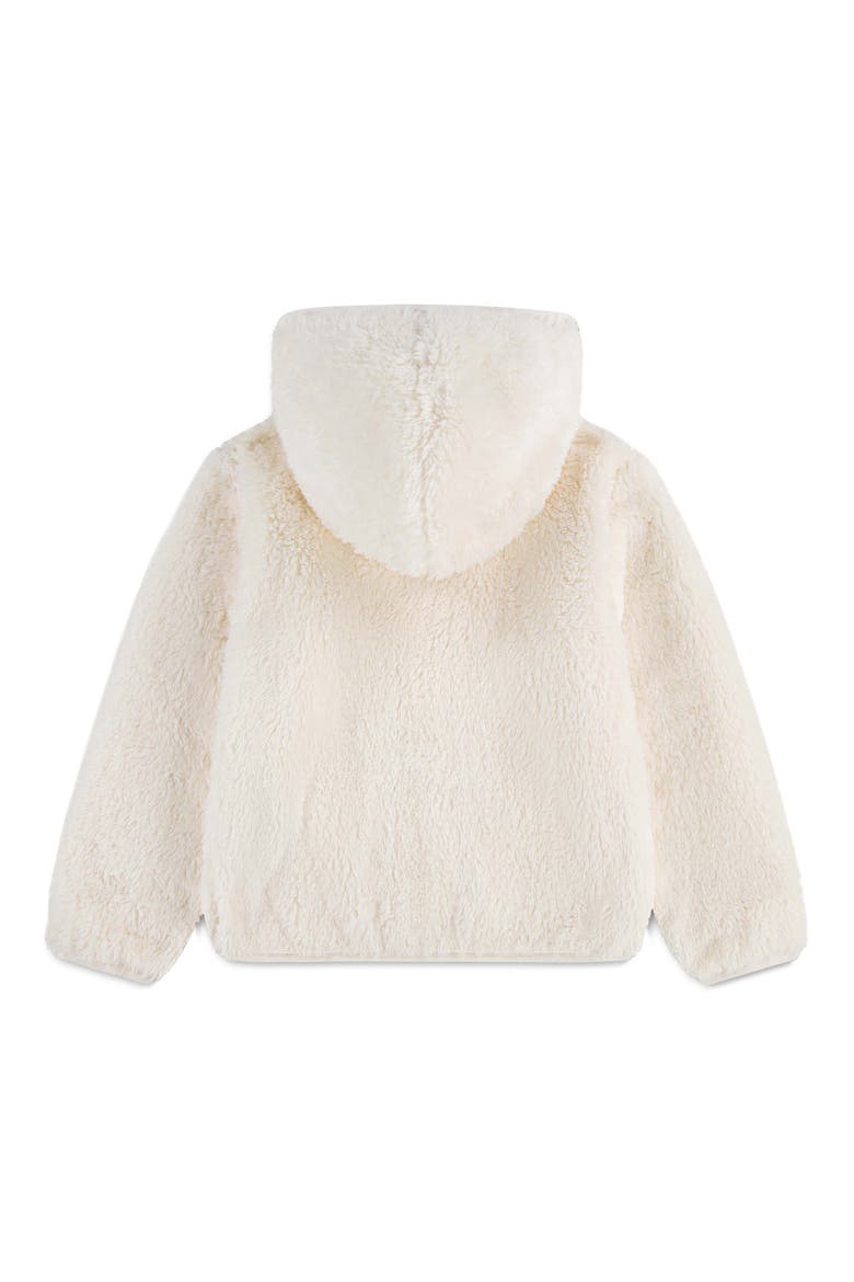 Kids' Full Zip Sherpa Hoodie, Alternate, color, PALE IVORY