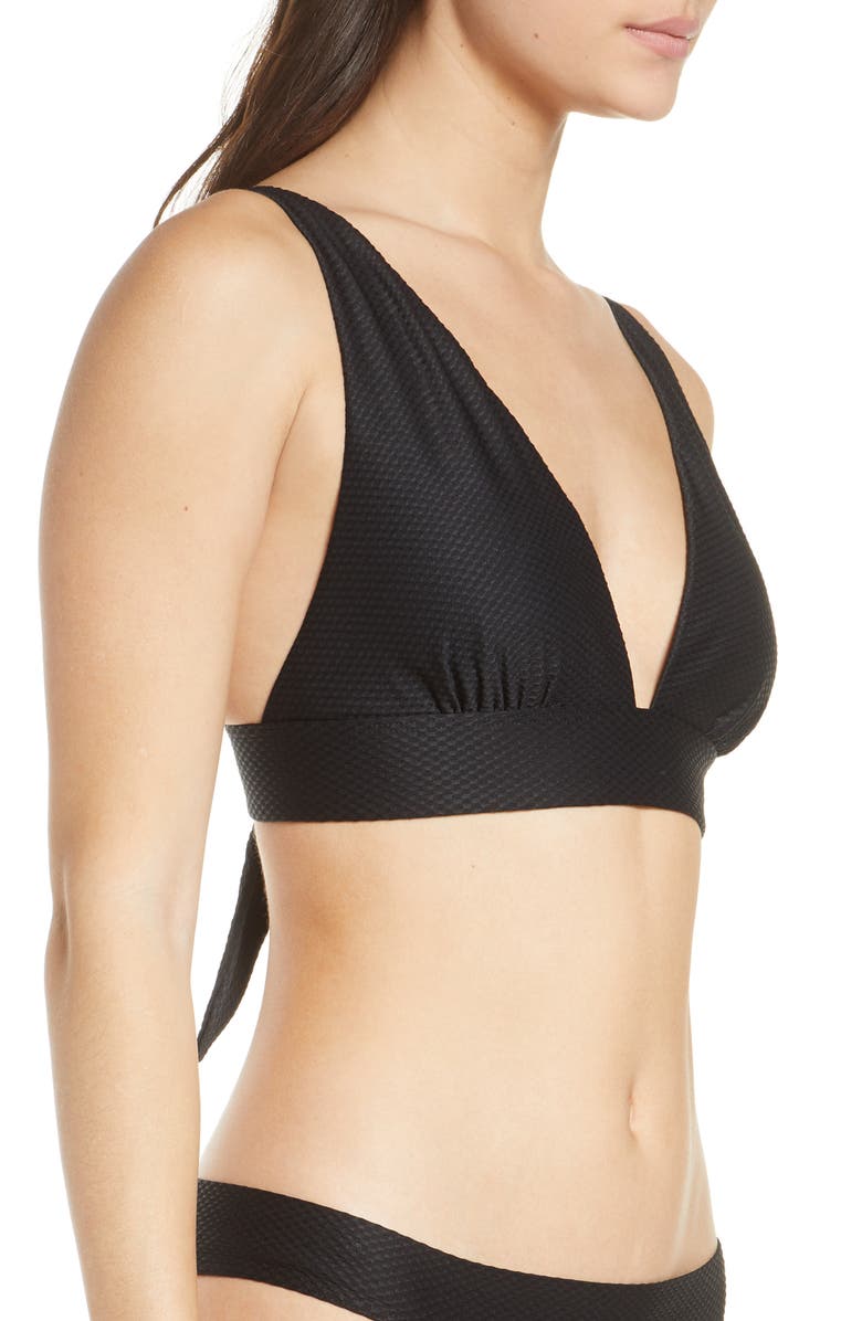 Chelsea28 Textured Plunge Bikini Top, Alternate, color,