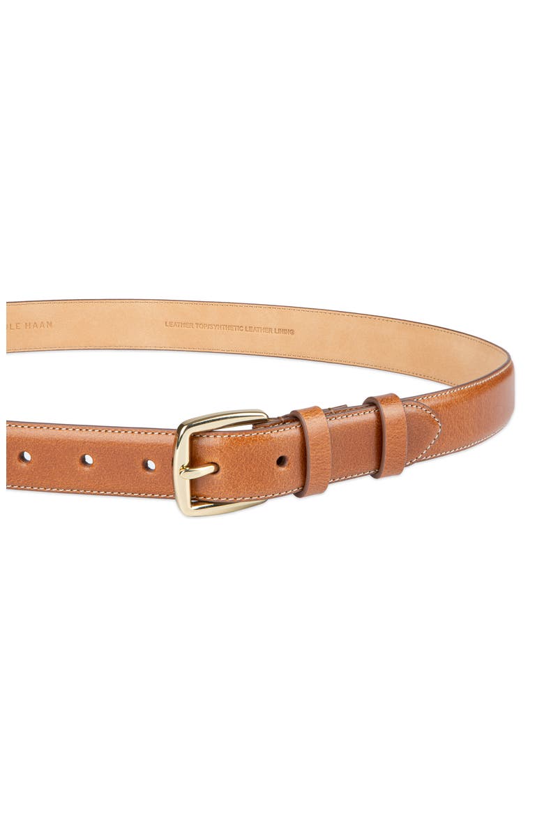 Feather Edge Leather Belt, Alternate, color, TAN