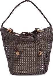 Sam Edelman Marcie Open Weave Small Bucket Crossbody Bag