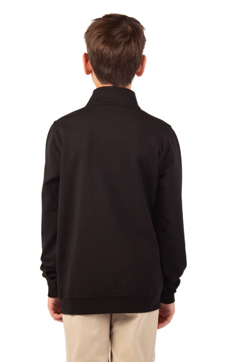 TailorByrd Kids' Fleece Quarter-Zip Pullover, Alternate, color, Black