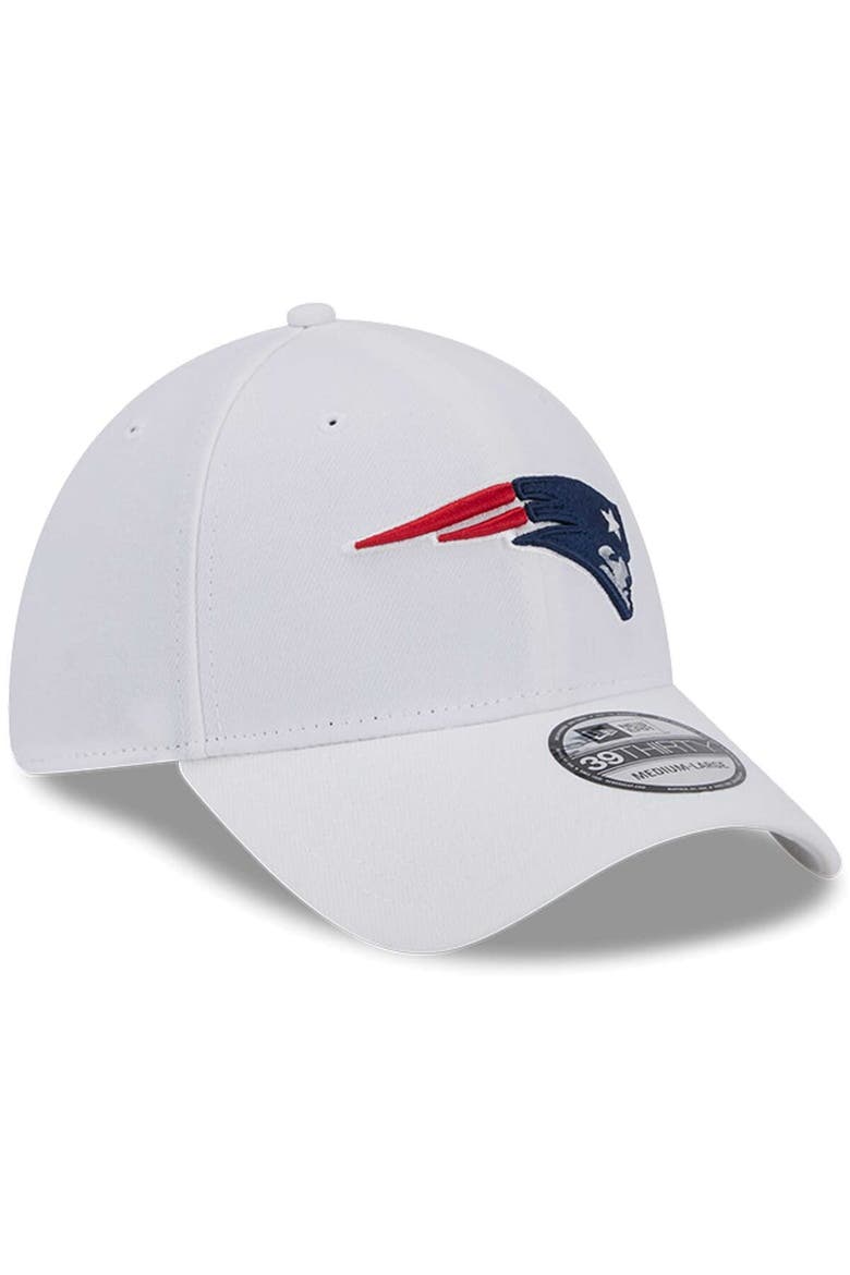 Men's New Era White New England Patriots Main 39THIRTY Flex Hat, Alternate, color, White