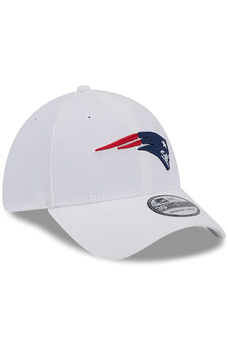 New Era Men's New Era White New England Patriots Main 39THIRTY Flex Hat, Alternate, color, 