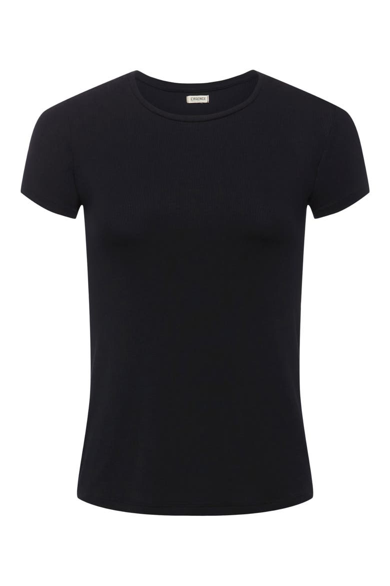 Ressi Crewneck Short Sleeve T-Shirt, Alternate, color, BLACK