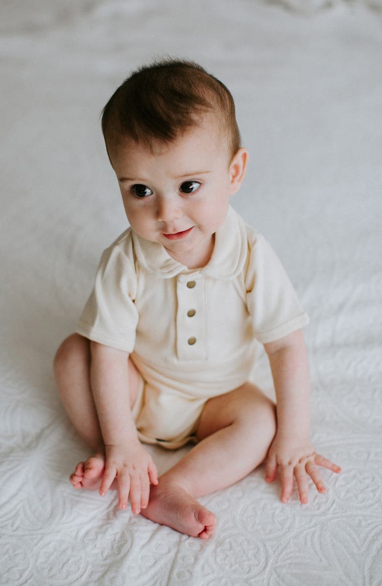 L'ovedbaby Polo Organic Cotton Bodysuit, Alternate, color,