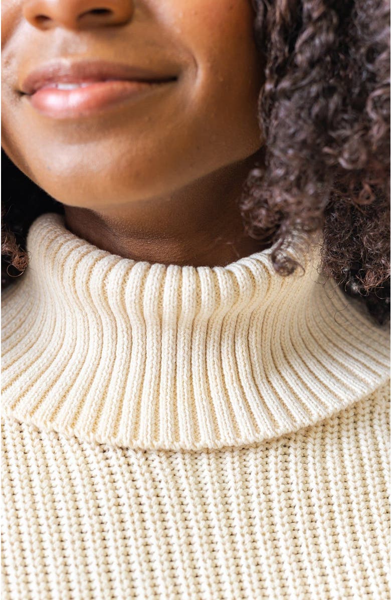 Hope & Henry Women's Organic Turtleneck Raglan Kanga Sweater, Alternate, color, Ivory Turtleneck Kanga