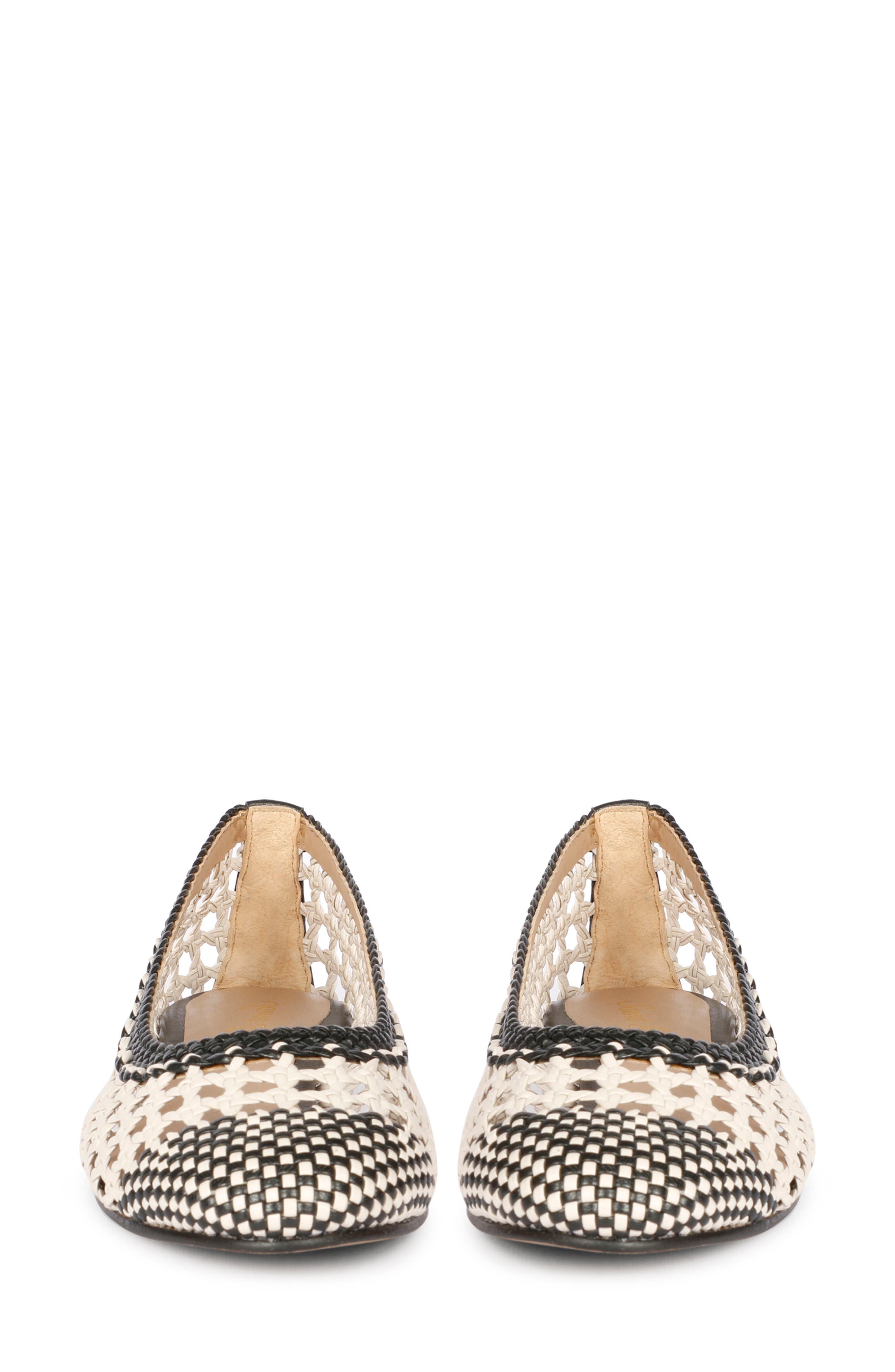 SAINT G Via Woven Flat, Alternate, color, Black Ivory