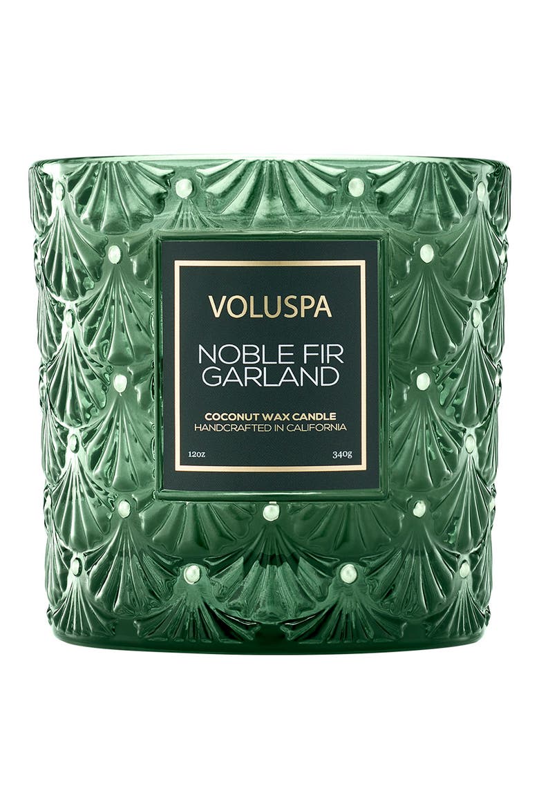 Noble Fir Garland Classic Candle, Alternate, color, NOBLE FIR GARLAND