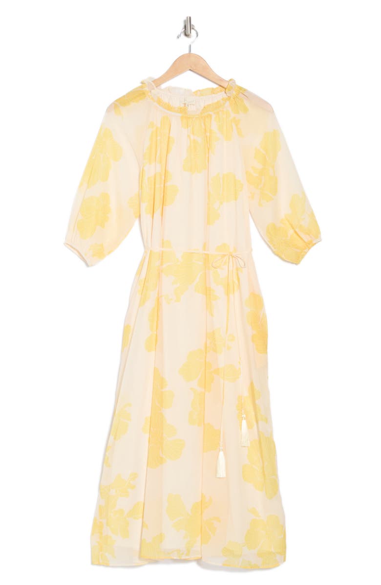 MELLODAY Ruffle Neck Maxi Dress, Alternate, color,