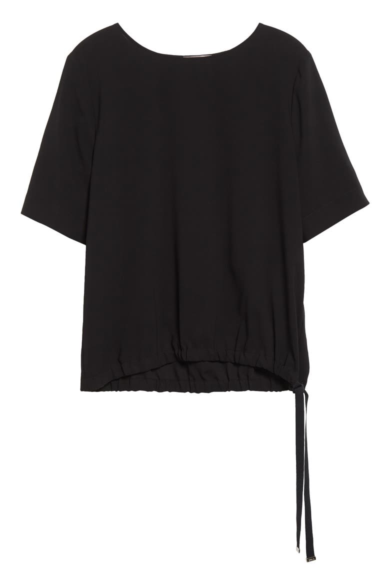 Drawstring Hem T-Shirt, Alternate, color, BLACK