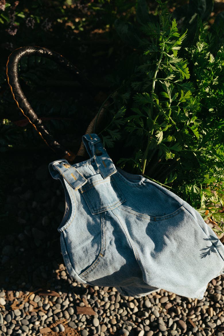 The Oversized Denim Dungaree Baby, Alternate, color, light denim