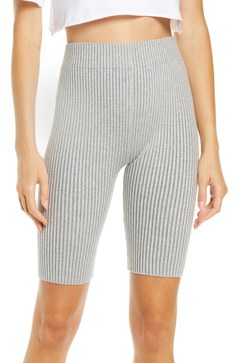 Lunya Rib Cozy Cotton Blend Bike Shorts, Main, color, 