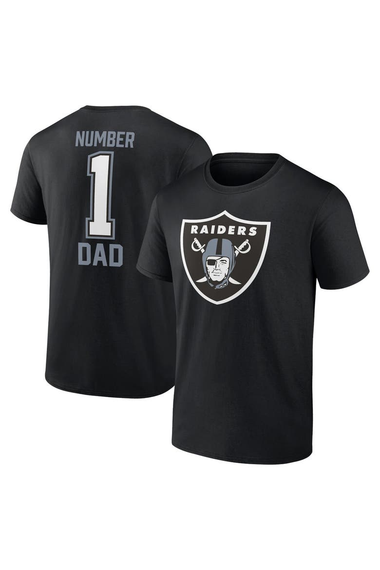 Men's Fanatics Branded Black Las Vegas Raiders Father's Day T-Shirt, Main, color, Black