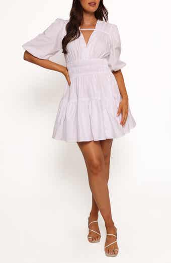 Petal & Pup Alessia Smocked Waist Cotton Minidress