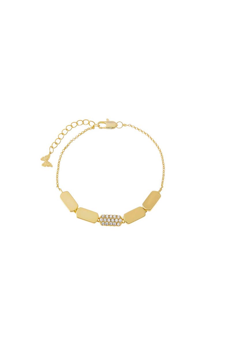 BY ADINA EDEN Pave Accented Multi Bar Half Tennis Chain Bracelet, Main, color, 