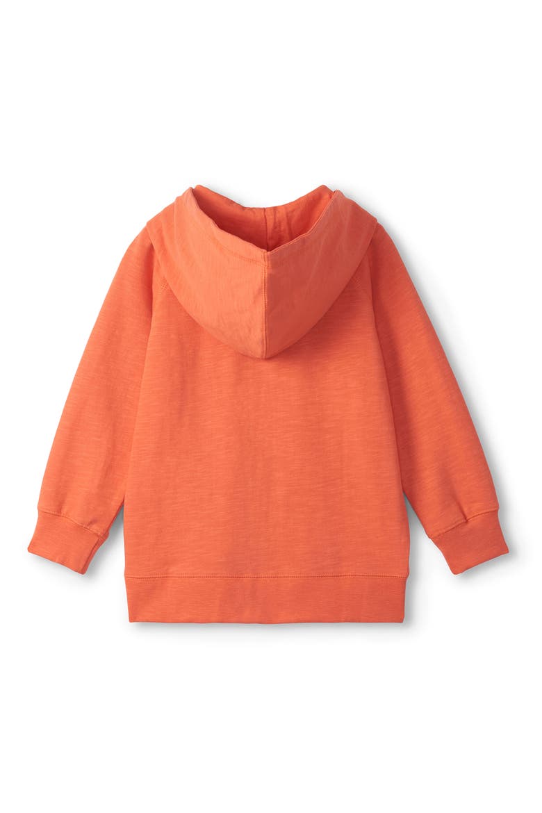 Kids' Flamingo Cotton Jersey Zip-Up Hoodie, Alternate, color, ORANGE