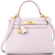Pre-Owned Hermes Kelly Handbag Grey Evercolor with Gold Hardware 28