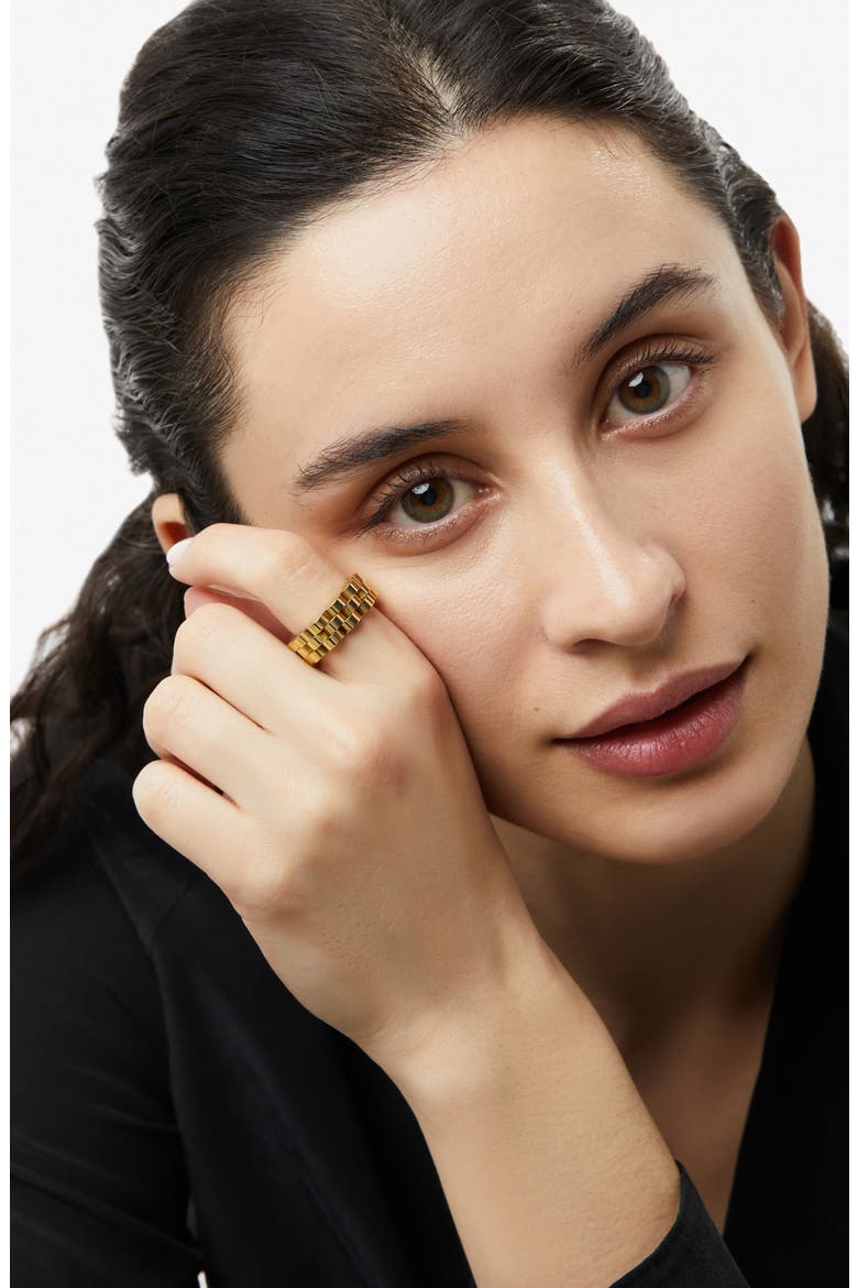 Parker Watchband Ring, Alternate, color, GOLD