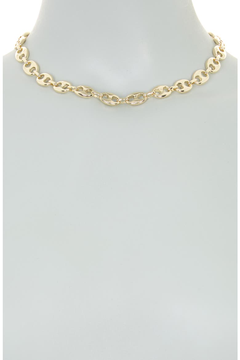 Puffed Mariner Chain Necklace, Alternate, color, 18KT YELLOW PLATED BRASS