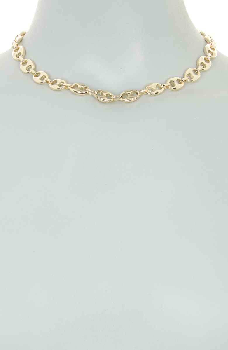 Juvell Puffed Mariner Chain Necklace, Alternate, color, 18Kt Yellow Plated Brass