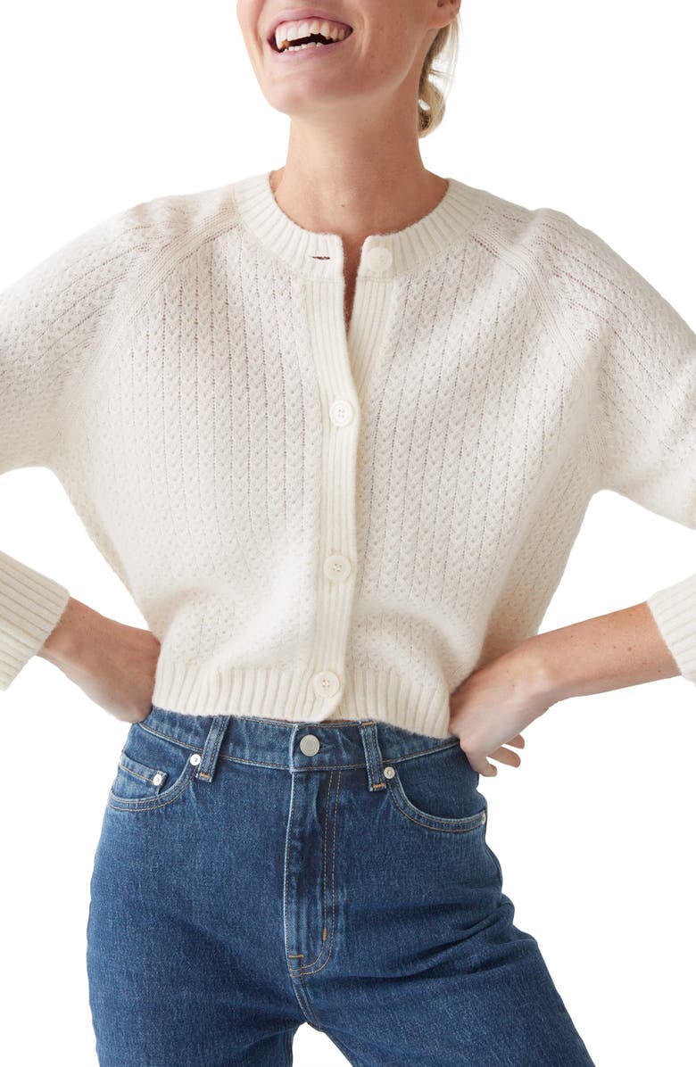 & Other Stories Pointelle Stitched Cardigan, Main, color, 