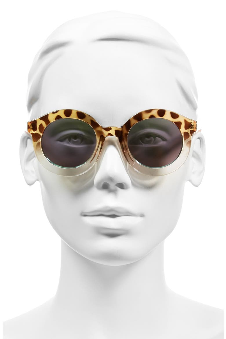 'Dingdong' 44mm Sunglasses, Alternate, color, TORTOISE/ CRYSTAL PINK
