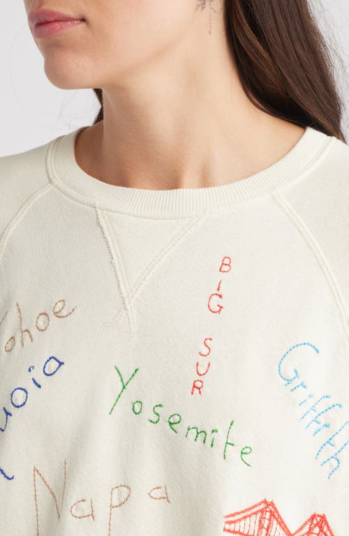The Great . The Slouch Crewneck Sweatshirt In White
