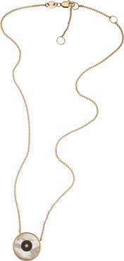 Jennifer Zeuner Dina Round Diamond & Stone Pendant Necklace